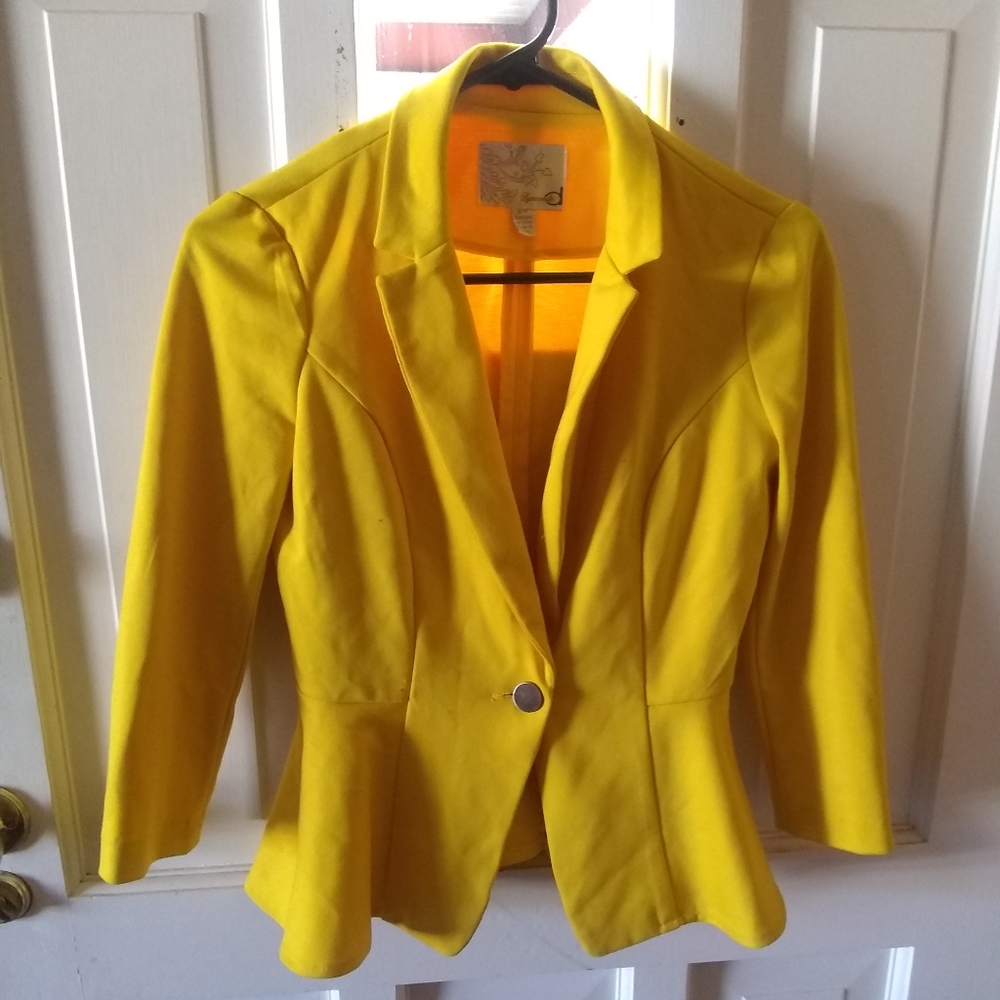 Bright yellow blazer